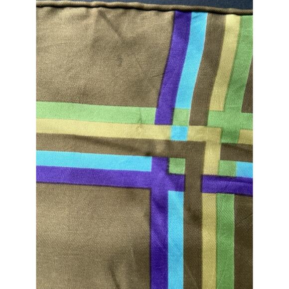 Vtg. Scarf Square Geometric 29” Color Block Career Multi-functional Art Deco MCM - Picture 5 of 6